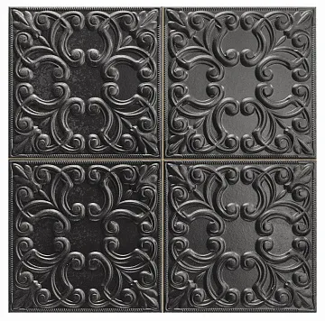 Tin Tile Black 44x44 плитка